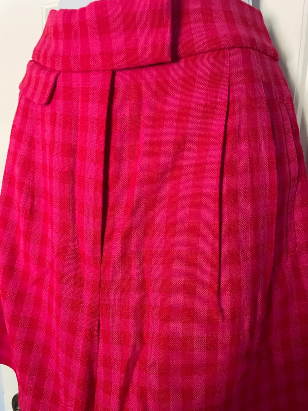J. Crew Bright Pink Red Plaid Bermuda Shorts